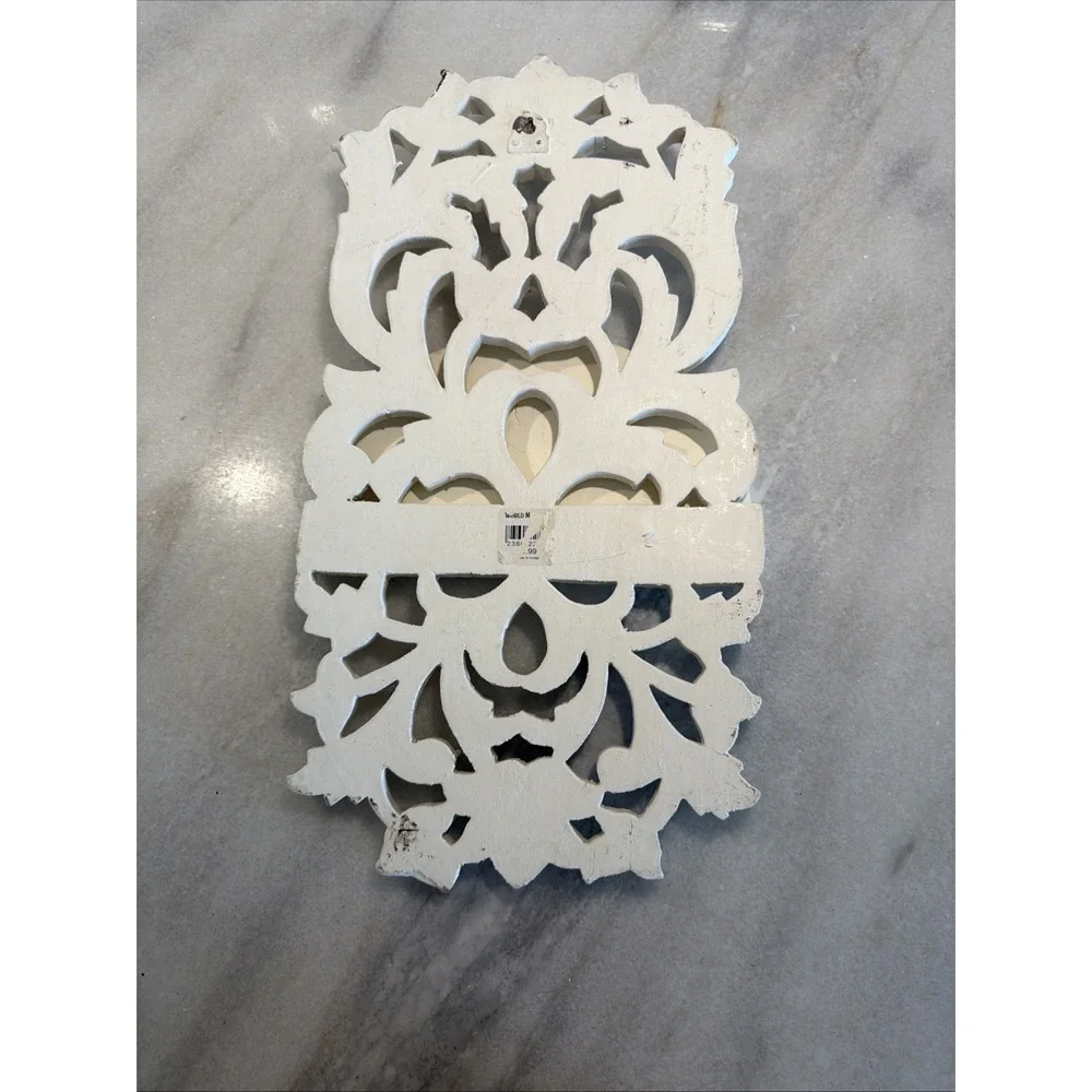 Shabby Chic/farmhouse White Foldable Wall Shelf Wood/mdf GW994